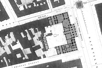 General Post Office Dublin 06 - Ordnance Survey (1847)